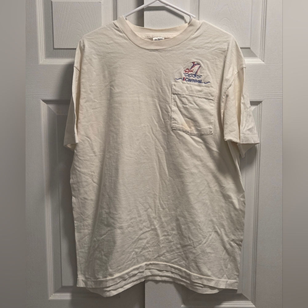 Vintage 90s Carnival "The Fun Ships" Fruit of the Loom Short Sleeve Tee Size XL